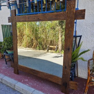 Rustic Solid Reclaimed Wood Mirror – Large Format – photo 2