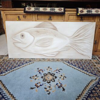 Oil “Fish” by Jacqueline Grohs – A Work of Contemporary Art – photo 2