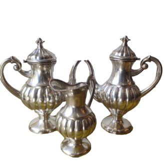 Juego de Café y Té Plateado Vintage