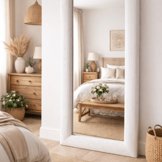 Espejo Tapizado en Rayas Neutras 6 1000519918