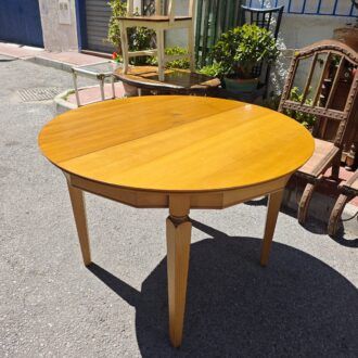 Mesa de Comedor Redonda Extensible en Madera de Haya 7 1000519975