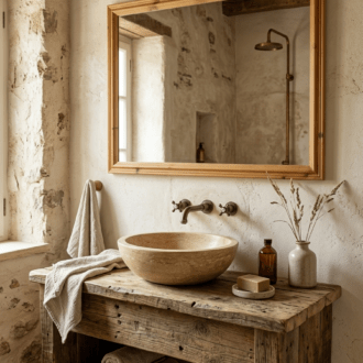 Espejo Mural en Madera Natural de Pino: Amplitud y Calidez Orgánica 6 1000521209