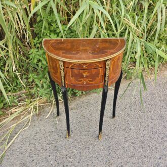 Mesita Auxiliar de Marquetería Francesa demi-lune 13 1000523244