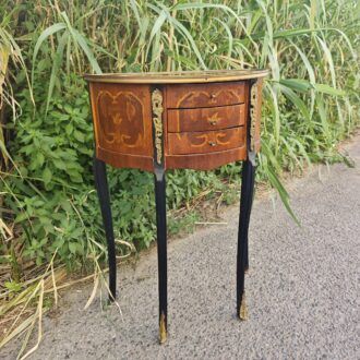 Mesita Auxiliar de Marquetería Francesa demi-lune 11 1000523248