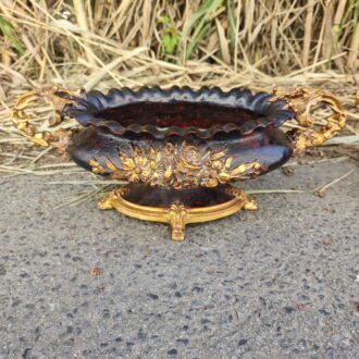 Pareja de Grandes Centros de Mesa Estilo Imperio de Manises y Pan de Oro 11 1000523262