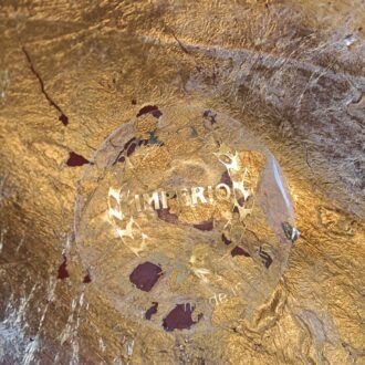 Pareja de Grandes Centros de Mesa Estilo Imperio de Manises y Pan de Oro 9 1000523266