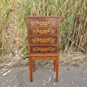 Mueble Joyero Estilo Luis XV con Marquetería Floral 8 1000523292