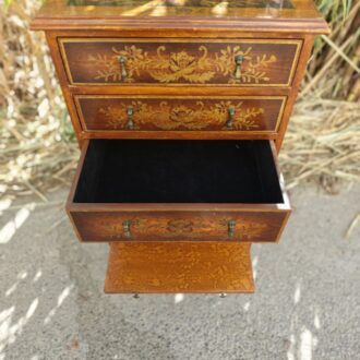 Mueble Joyero Estilo Luis XV con Marquetería Floral 11 1000523296