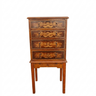 Inicio 13 Mueble Joyero Estilo Luis XV con Marquetería Floral