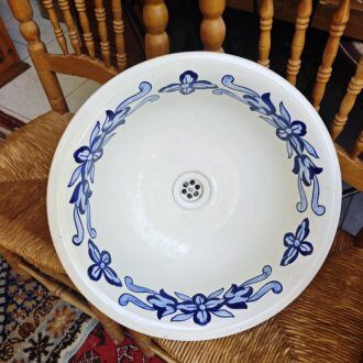 Lavabo vintage de Cerámica Artesanal Pintado a Mano 11 1000523527
