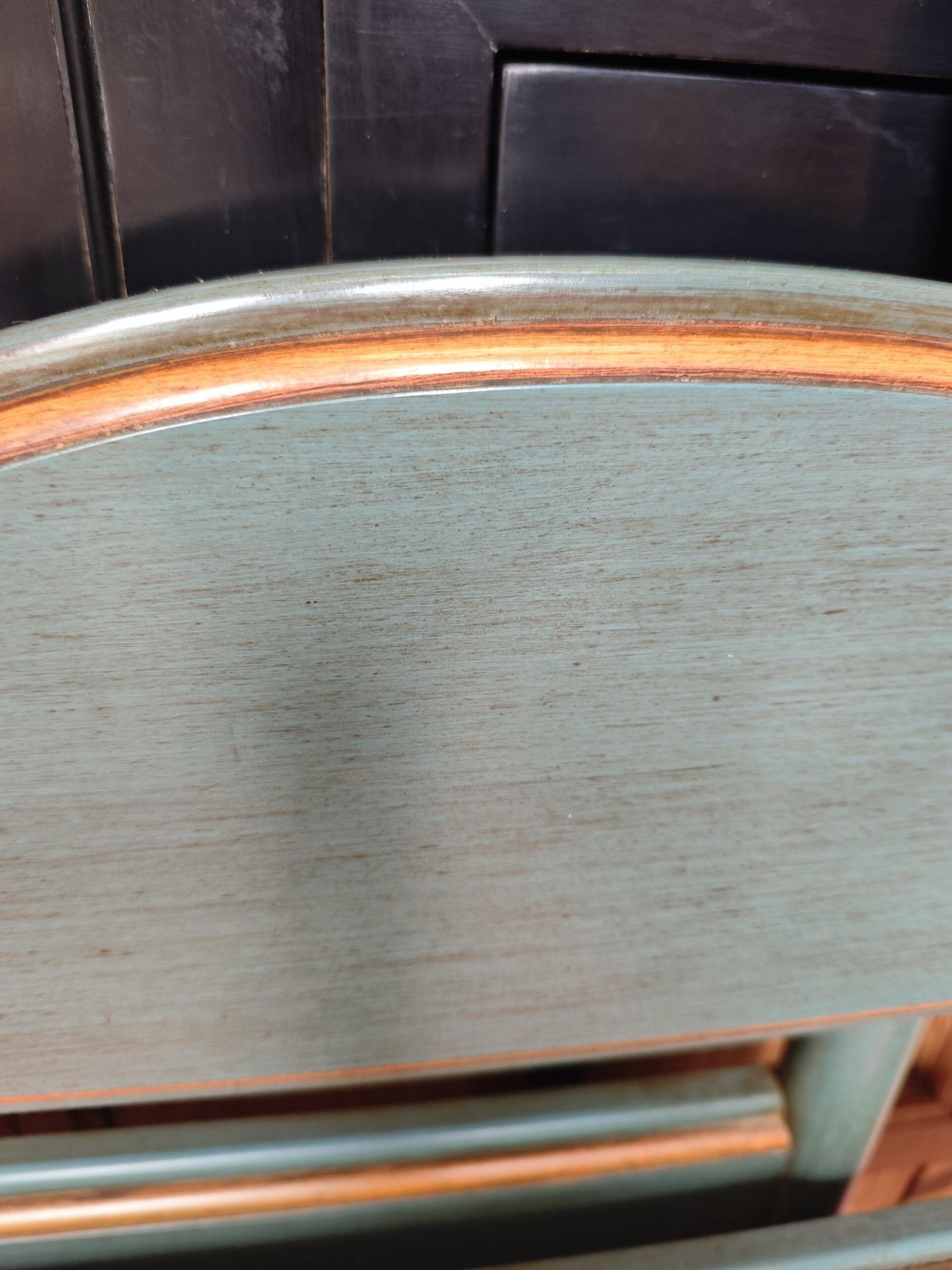 Pareja de Cabeceros Vintage en Verde Agua y Madera Natural 4 Pareja de Cabeceros Vintage en Verde Agua y Madera Natural - Imagen 4