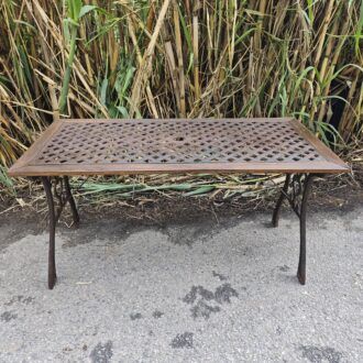 Mesa de Centro de Terraza en Hierro Fundido Estilo Celosía Clásica 7 1000526077