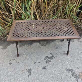 Mesa de Centro de Terraza en Hierro Fundido Estilo Celosía Clásica 11 1000526080