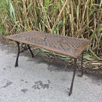 Mesa de Centro de Terraza en Hierro Fundido Estilo Celosía Clásica 9 1000526081
