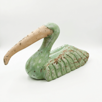 Inicio 9 Pelícano De Madera Tallada A Mano Vintage Decapado