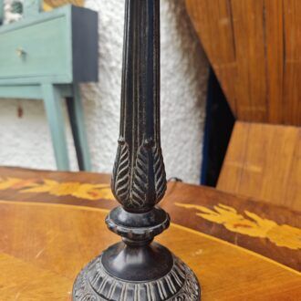 Lámpara de Sobremesa Vintage en Metal Negro con Base de Hojas de Acanto 10 1000526801 2