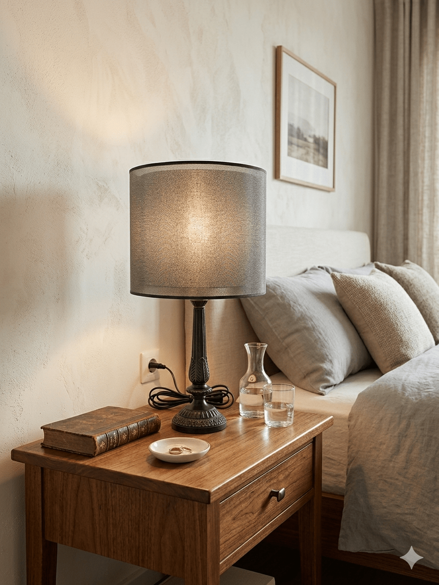 Lámpara de Sobremesa Vintage en Metal Negro con Base de Hojas de Acanto 3 Lámpara de Sobremesa Vintage en Metal Negro con Base de Hojas de Acanto - Imagen 3