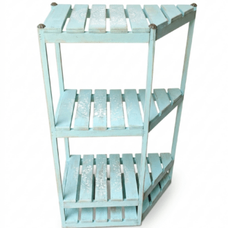 Wooden Corner Shelf with Mandalas - Estilo Vintage Shabby Chic