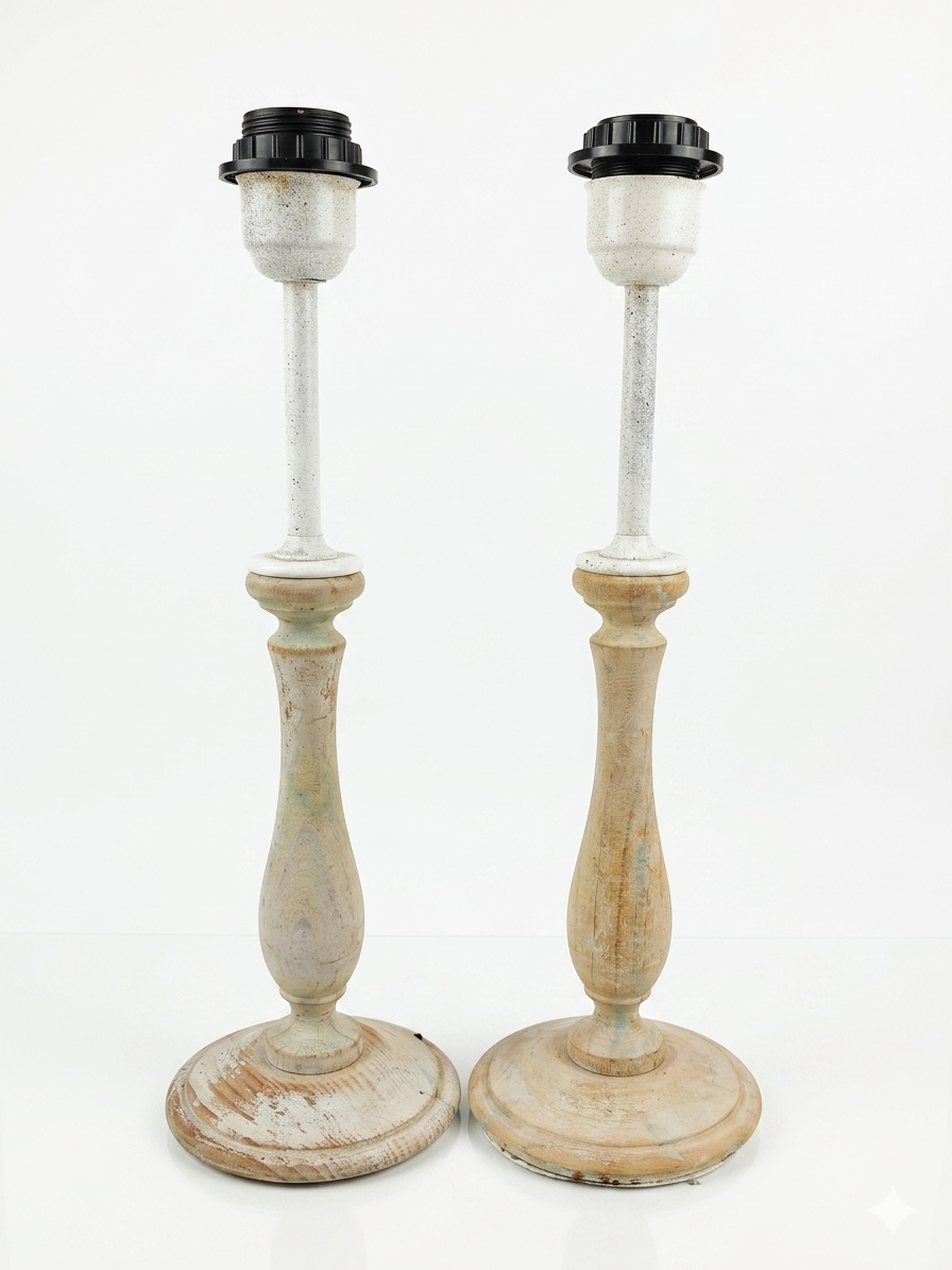 Lámparas de Mesa Rústicas de Madera y Metal 1 Lámparas de Mesa Rústicas de Madera y Metal