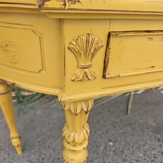 Consola Luis XVI Amarillo Mostaza Patinada 12 1000576525