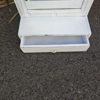 Espejo de Pared Castellano Blanco Shabby Chic con Cajón 13 1000583468