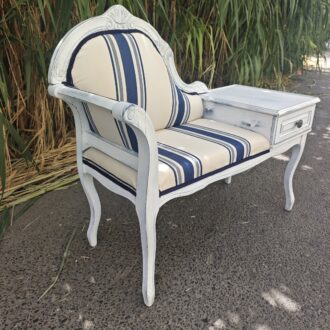Mesa de Teléfono Vintage Años 70 Gossip Bench con Asiento 7 1000601815