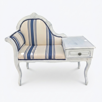 Mesa de Teléfono Vintage Años 70 Gossip Bench con Asiento