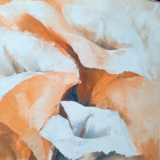 Cuadro Abstracto de Calas en Tonos Terracota – Lienzo Decorativo Texturizado con Marco 9 1000601967