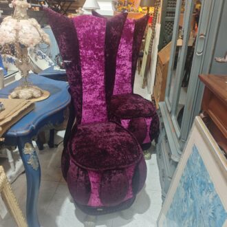 Pareja de sillones respaldo Alto Lucky de Bretz | Diseño Icónico Alemán Velvet Pop Artacto/ TELA A RETAPIZAR 7 1000608147