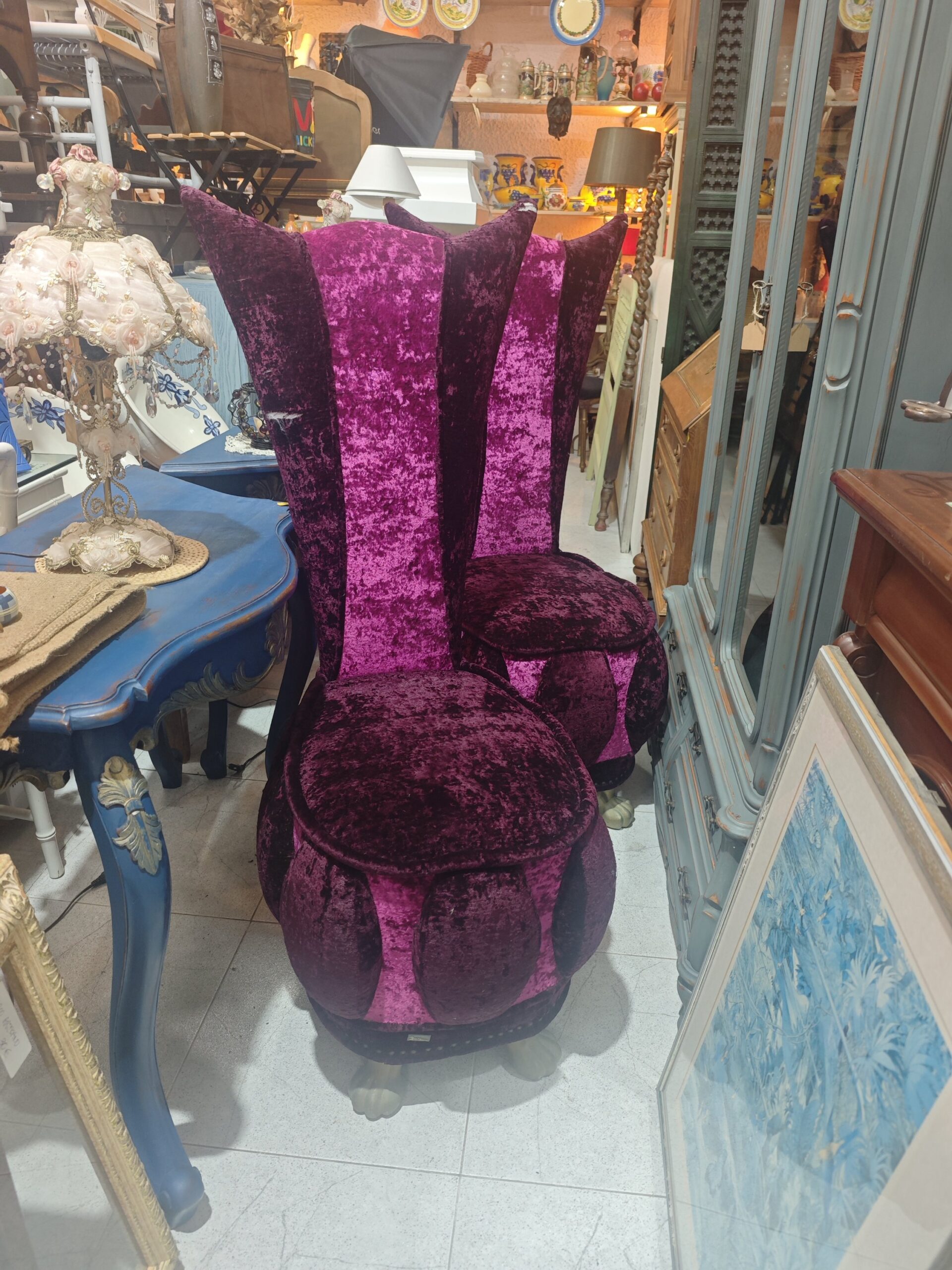 Pareja de sillones respaldo Alto Lucky de Bretz | Diseño Icónico Alemán Velvet Pop Artacto/ TELA A RETAPIZAR 2 Pareja de sillones respaldo Alto Lucky de Bretz | Diseño Icónico Alemán Velvet Pop Artacto/ TELA A RETAPIZAR - Imagen 2