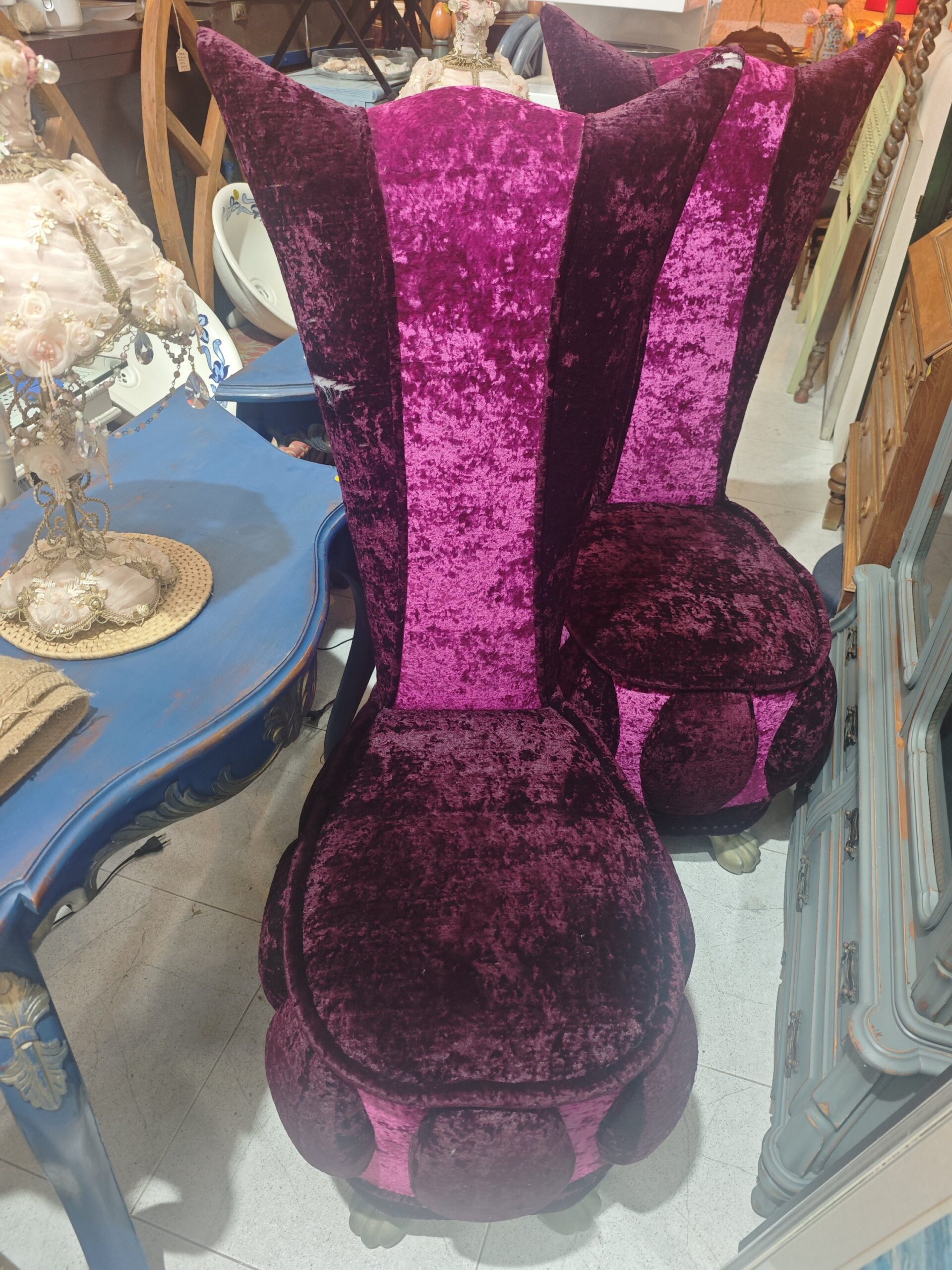 Pareja de sillones respaldo Alto Lucky de Bretz | Diseño Icónico Alemán Velvet Pop Artacto/ TELA A RETAPIZAR 3 Pareja de sillones respaldo Alto Lucky de Bretz | Diseño Icónico Alemán Velvet Pop Artacto/ TELA A RETAPIZAR - Imagen 3