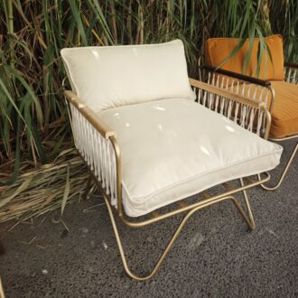 Sillón Croisette by Honoré en terciopelo blanco roto 7 1000620127
