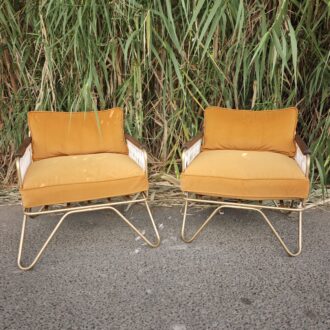 Sillónes Croisette by Honoré en terciopelo camel 5 1000620129