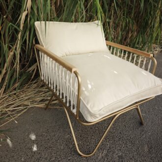 Sillón Croisette by Honoré en terciopelo blanco roto 5 1000620131