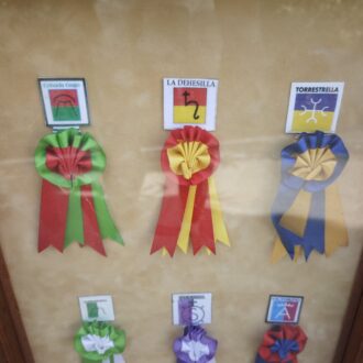 Cuadro antiguo con divisas de ganaderías de toros de lidia 6 1000620138
