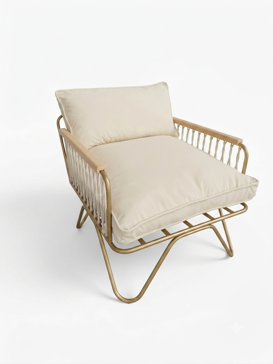 Sillón Croisette by Honoré en terciopelo blanco roto 1 Sillón Croisette by Honoré en terciopelo blanco roto