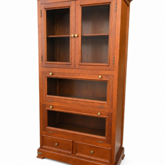Barrister Style Bookcase Display Cabinet Furniture in Wood