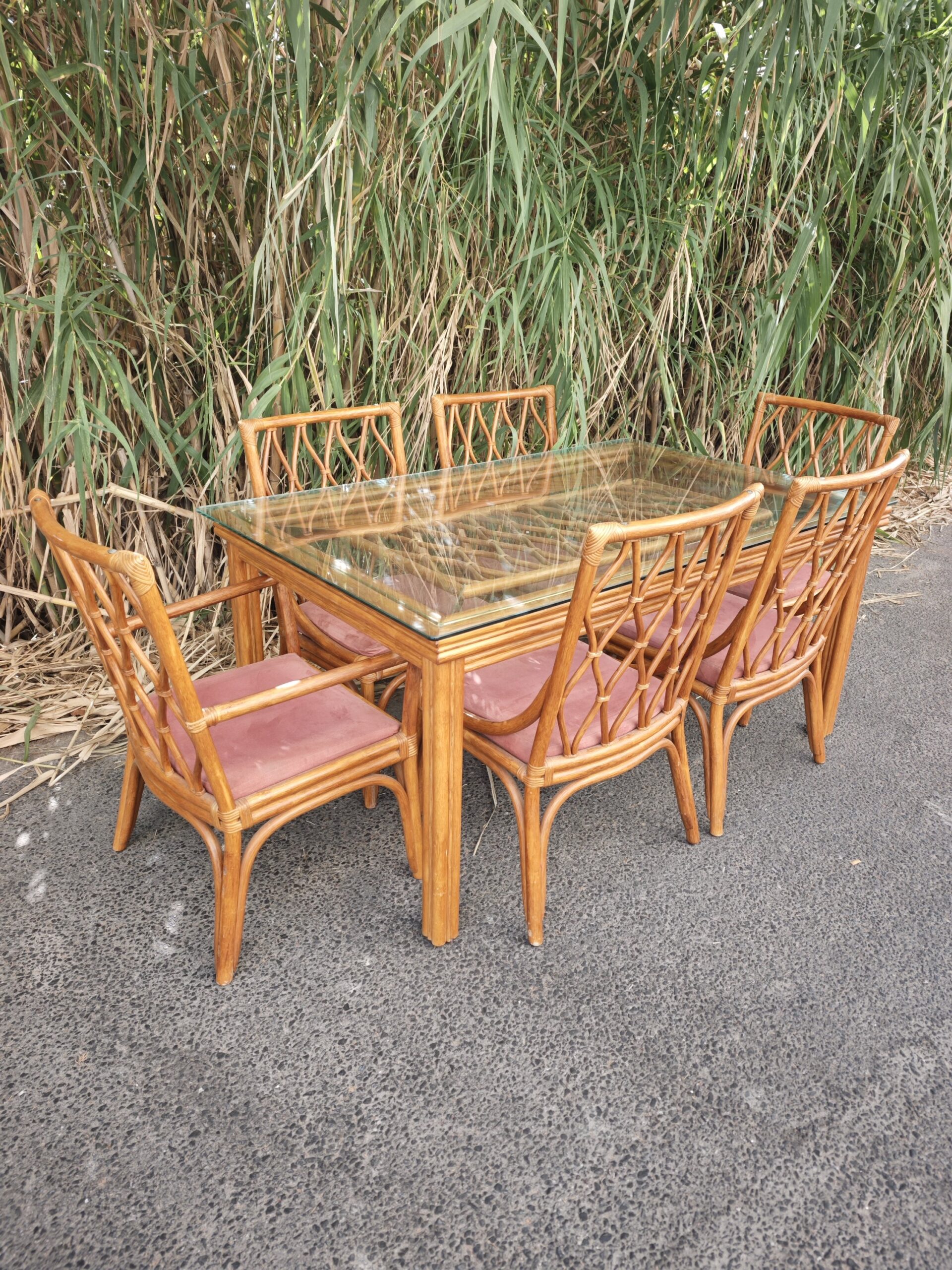 Conjunto Cerdá de Bambú Mid Century 2 Conjunto Cerdá de Bambú Mid Century - Imagen 2