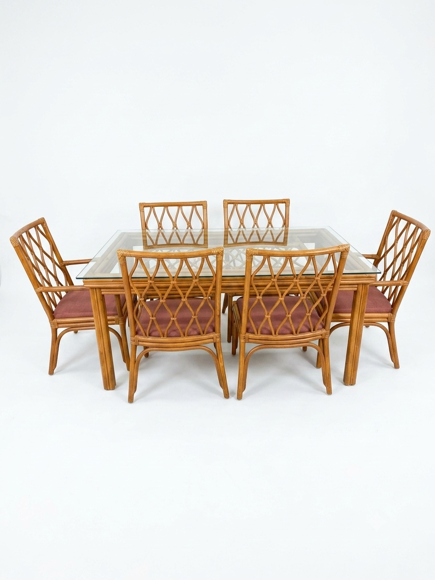 Conjunto Cerdá de Bambú Mid Century 1 Conjunto Cerdá de Bambú Mid Century