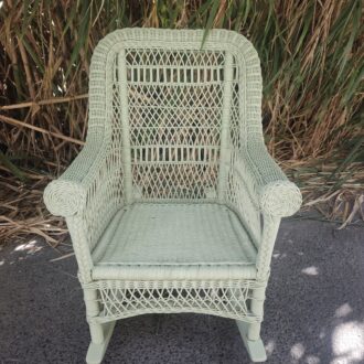Mecedora Vintage de Ratán y Mimbre 8 1000657218