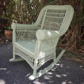 Mecedora Vintage de Ratán y Mimbre 6 1000657220