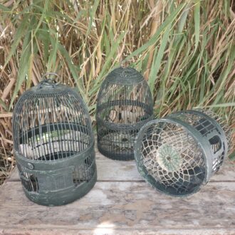 Jaula Vintage de Metal Verde 8 1000657257