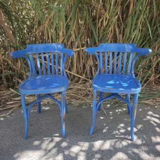 Sillas Tonet Bistró Vintage en Azul - Estilo Café Francés 9 1000657300 1