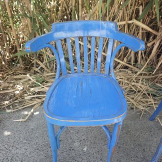 Sillas Tonet Bistró Vintage en Azul - Estilo Café Francés 7 1000657301