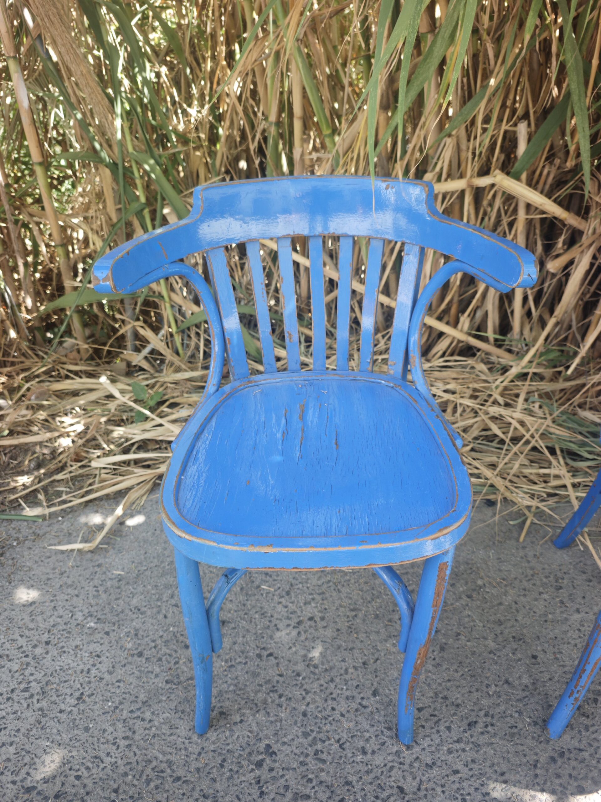 STonet Vintage Bistro Chairs in Blue - French Cafe Style33- Image Sillas Tonet Bistró Vintage en Azul - Estilo Café Francés - Image 3