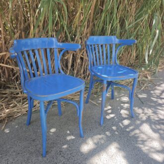 Sillas Tonet Bistró Vintage en Azul - Estilo Café Francés 8 1000657303 1