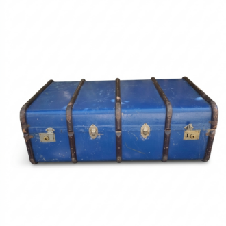 Vintage Blue Travel Trunk
