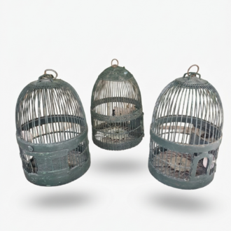 Vintage Green Metal Cage