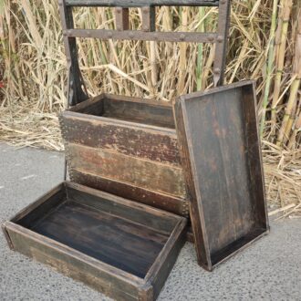 Antigua Caja de Escribano China de Madera y Hierro Forjado Siglo XIX 9 1000670832 1