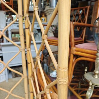 Biombo Vintage de Bambú y Ratán con Celosía años 70 9 1000672370
